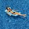 Swimline 4ft. Blue & White Inflatable Water Sports Striped Hammock Pool Raft